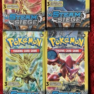 4x Pokémon XY Steam Siege Mini Booster Packs